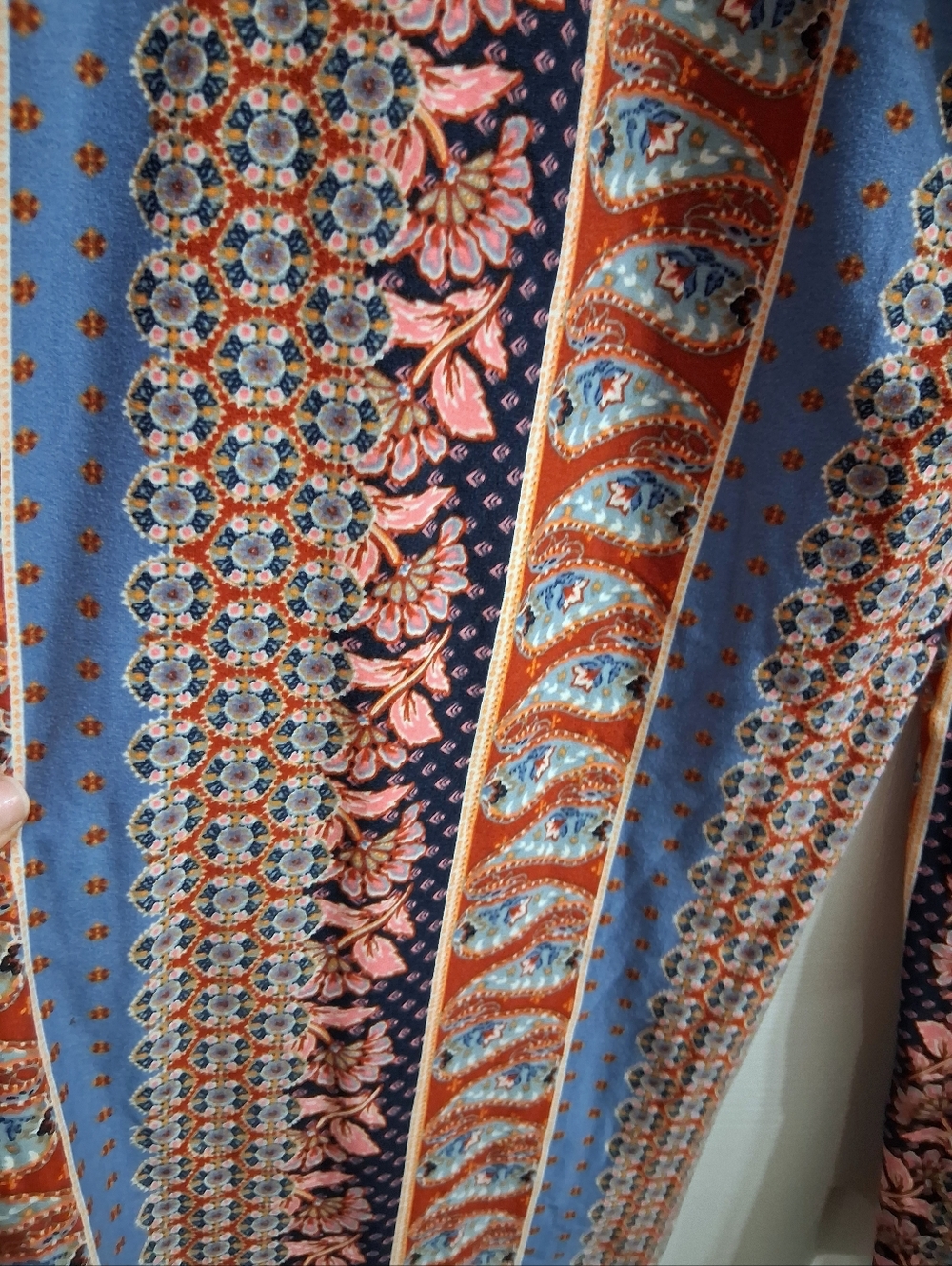 Pink Republic Boho Pants Botanical Pattern Soft Comfy XL - Picture 10 of 13